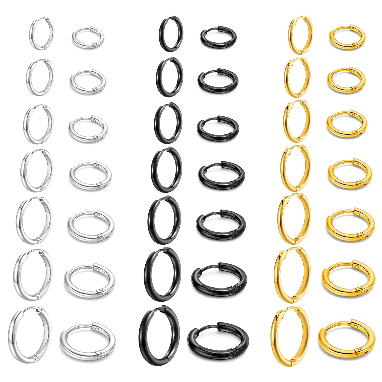 Buy Stainless Steel Coil Earrings – Simple Modern Style