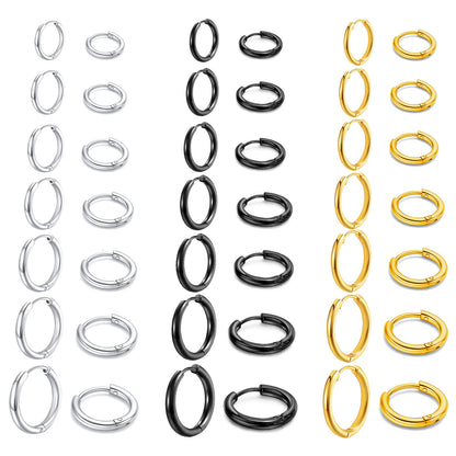 Buy Stainless Steel Coil Earrings – Simple Modern Style