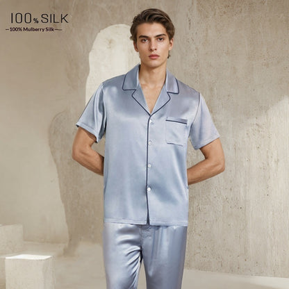 Mumi Heavyweight Silk Pajamas for Men Comfortable Sleepwear