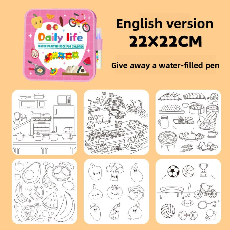 Reusable Magic Water Drawing Book for Kids Creative Learning