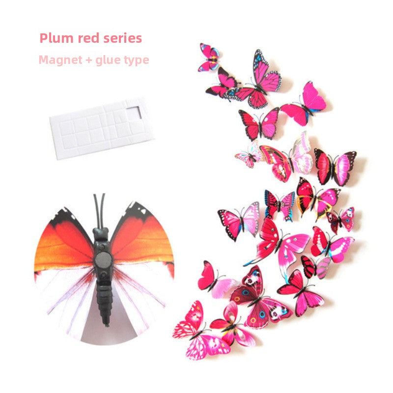 3D Adjustable Wing Butterfly Fridge Magnets Set