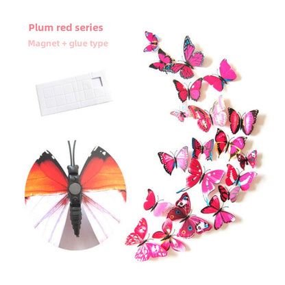 3D Adjustable Wing Butterfly Fridge Magnets Set