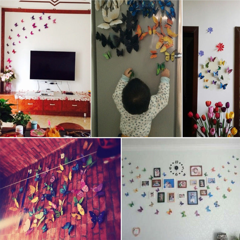 3D Adjustable Wing Butterfly Fridge Magnets Set