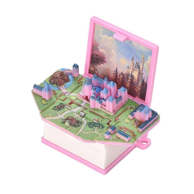 3D Beijing Tiananmen Pop-Up Book Keychain Folding Pop-Up Toy Pendant Exquisite Creative Travel Souvenir