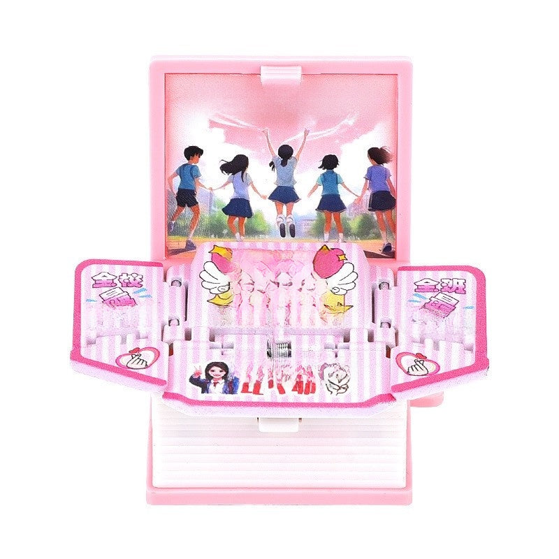 3D Beijing Tiananmen Pop-Up Book Keychain Folding Pop-Up Toy Pendant Exquisite Creative Travel Souvenir