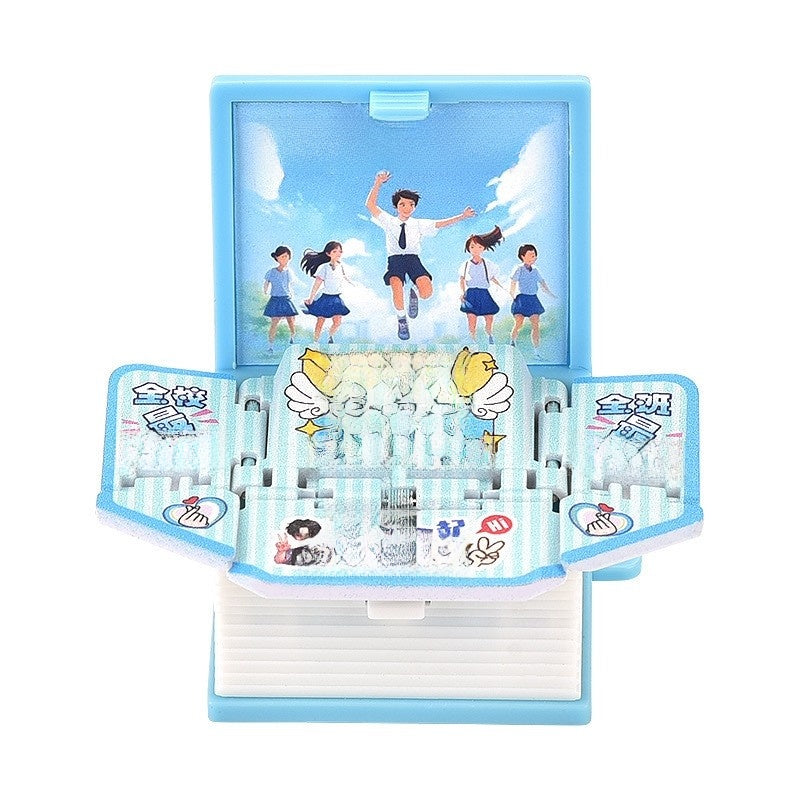 3D Beijing Tiananmen Pop-Up Book Keychain Folding Pop-Up Toy Pendant Exquisite Creative Travel Souvenir