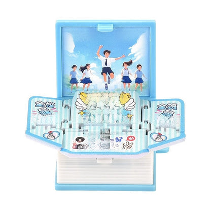 3D Beijing Tiananmen Pop-Up Book Keychain Folding Pop-Up Toy Pendant Exquisite Creative Travel Souvenir