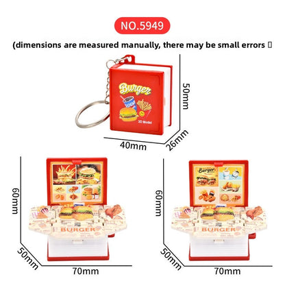 3D Beijing Tiananmen Pop-Up Book Keychain Folding Pop-Up Toy Pendant Exquisite Creative Travel Souvenir