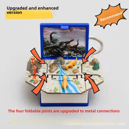 3D Beijing Tiananmen Pop-Up Book Keychain Folding Pop-Up Toy Pendant Exquisite Creative Travel Souvenir