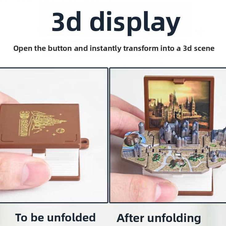 3D Beijing Tiananmen Pop-Up Book Keychain Folding Pop-Up Toy Pendant Exquisite Creative Travel Souvenir