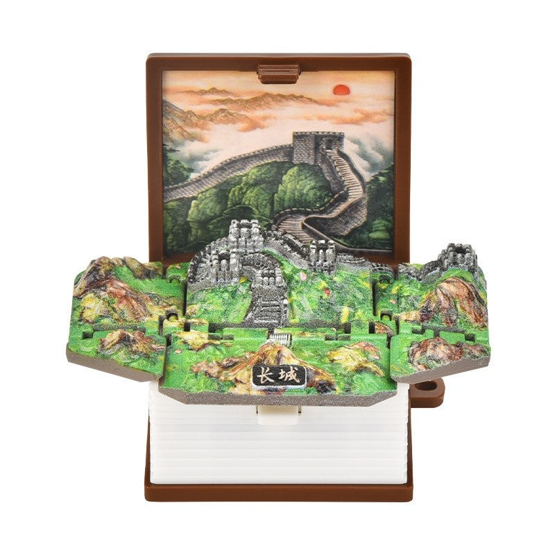 3D Beijing Tiananmen Pop-Up Book Keychain Folding Pop-Up Toy Pendant Exquisite Creative Travel Souvenir