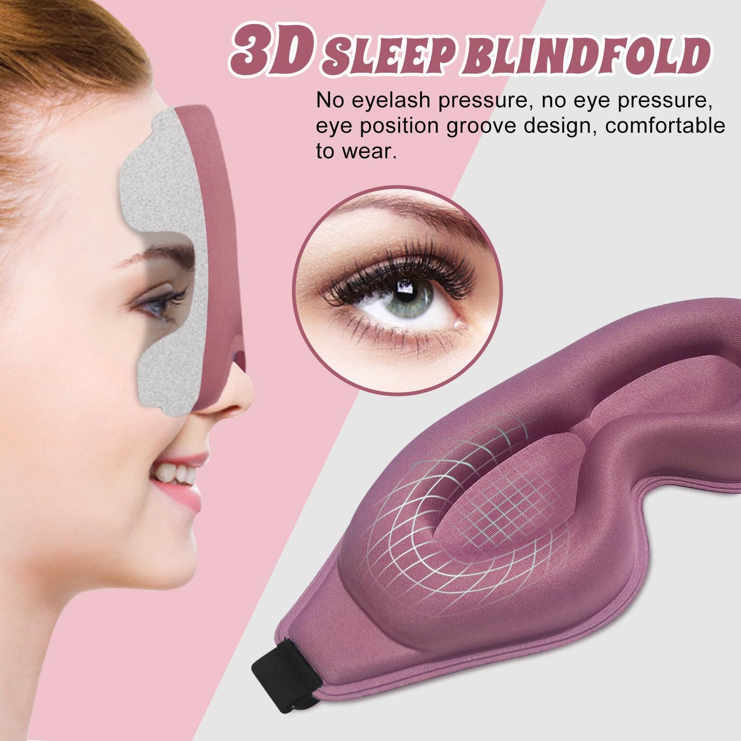 3D blackout eye mask