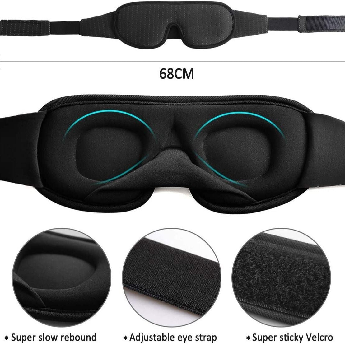 3D Breathable Sleep Eye Mask for Shading