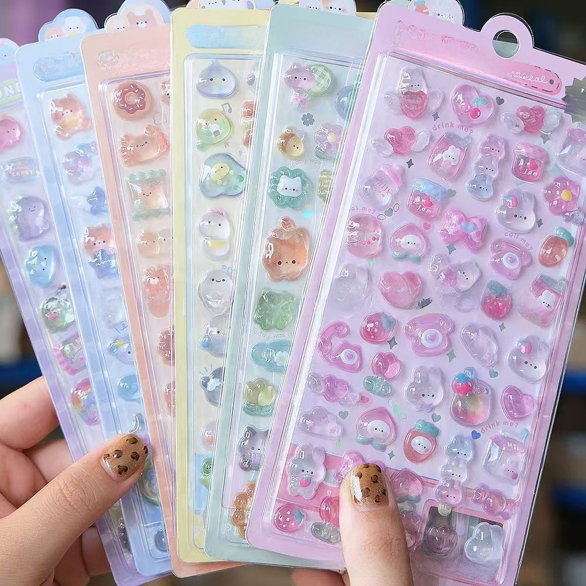 3D Cartoon Relief Stickers