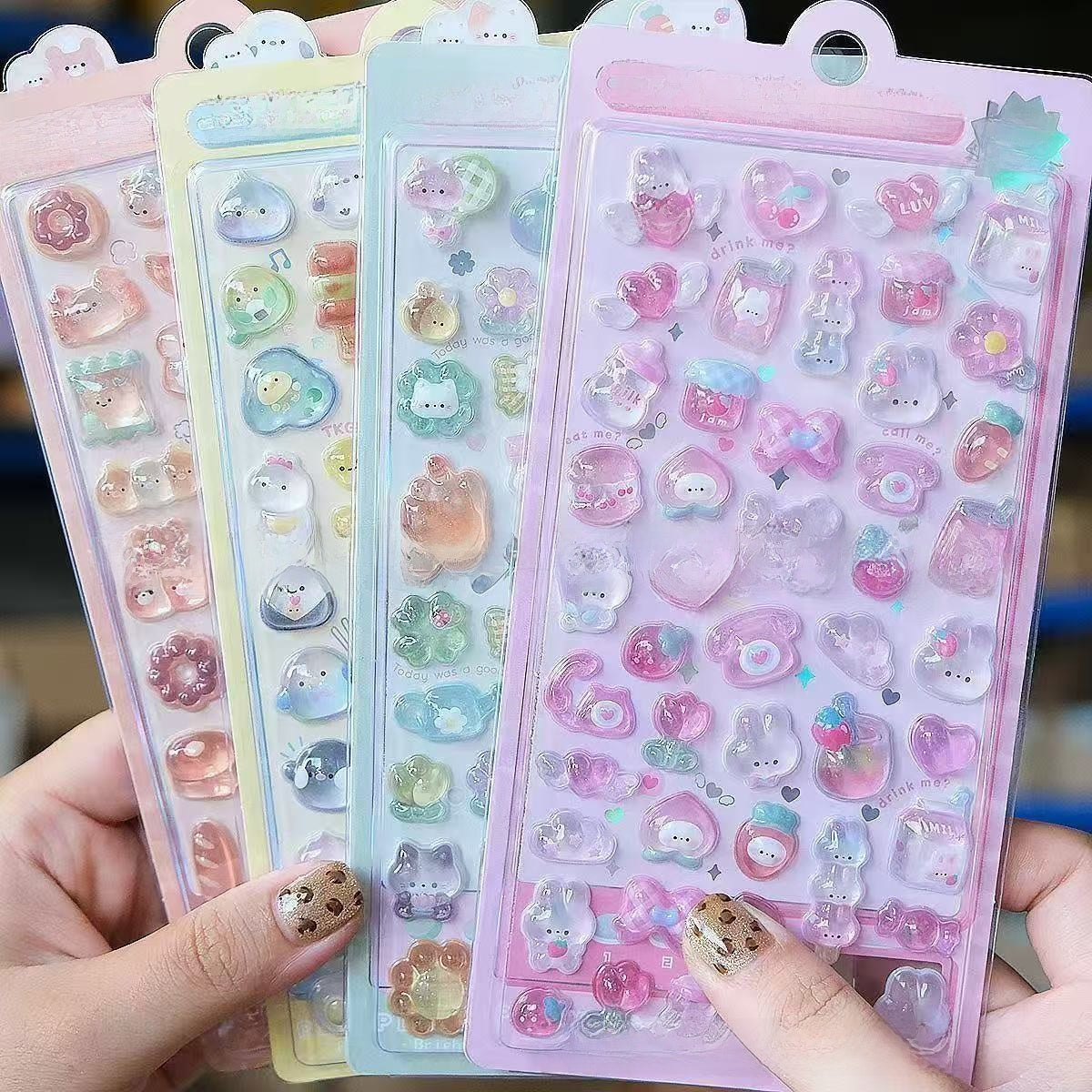 3D Cartoon Relief Stickers