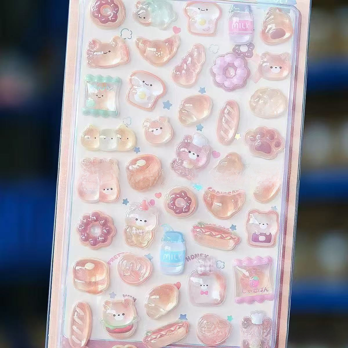 3D Cartoon Relief Stickers