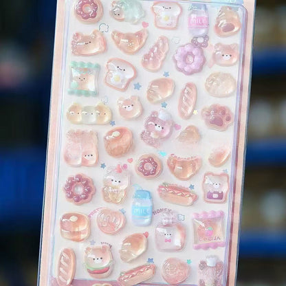 3D Cartoon Relief Stickers