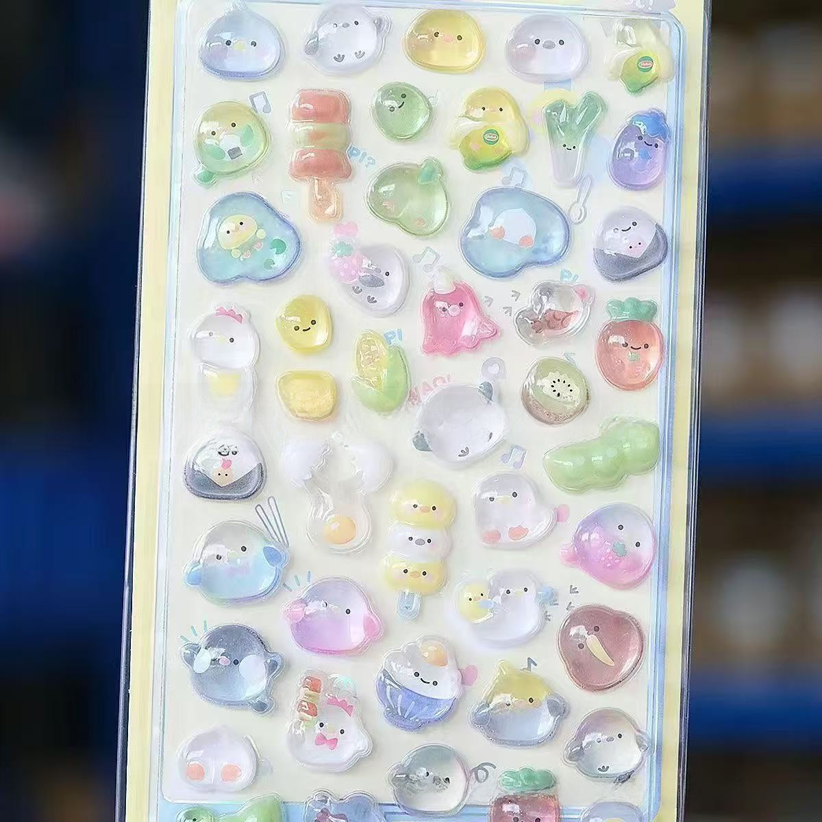 3D Cartoon Relief Stickers