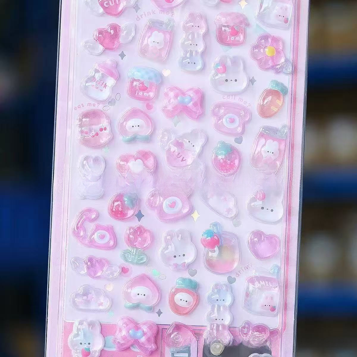 3D Cartoon Relief Stickers