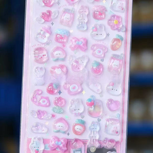 3D Cartoon Relief Stickers