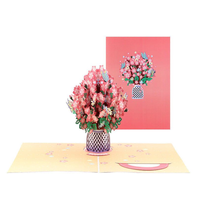 3D Cherry Blossom Greeting Card