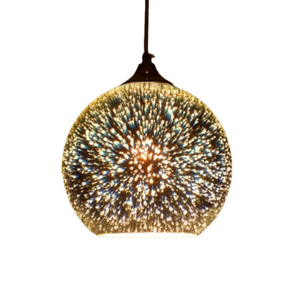 3D color glass spherical chandelier