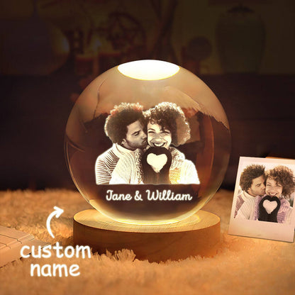 3D customized crystal ornaments for two people