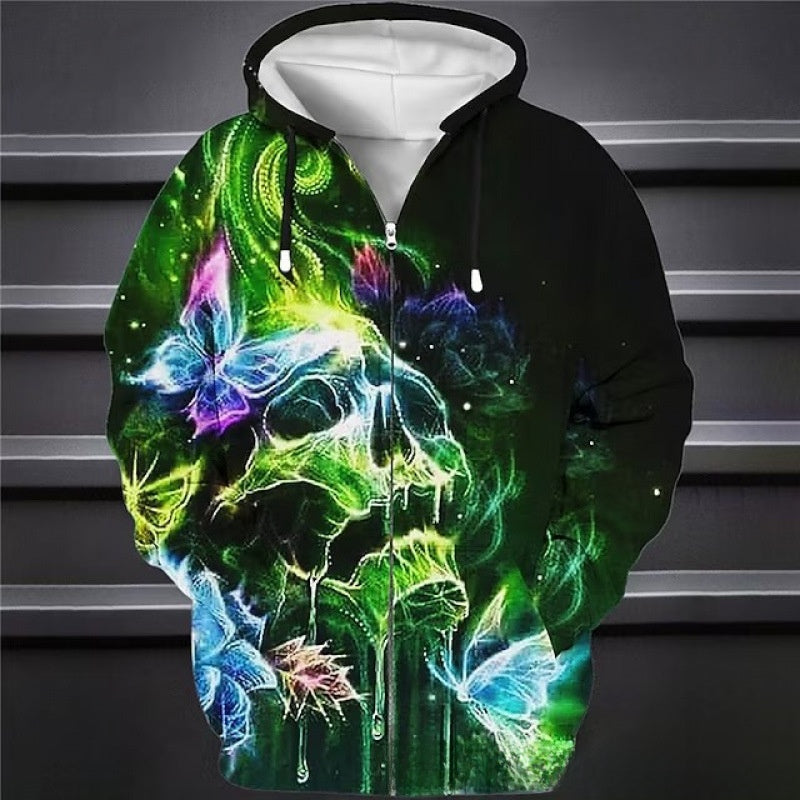 3D Digital Print Fleece Hooded Sweatshirt