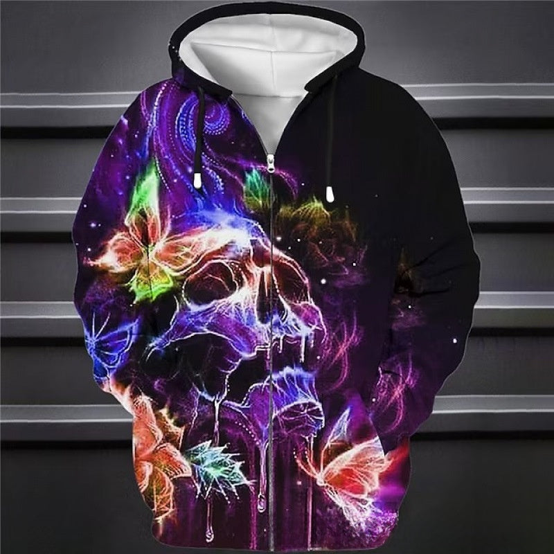 3D Digital Print Fleece Hooded Sweatshirt