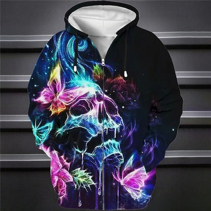3D Digital Print Fleece Hooded Sweatshirt