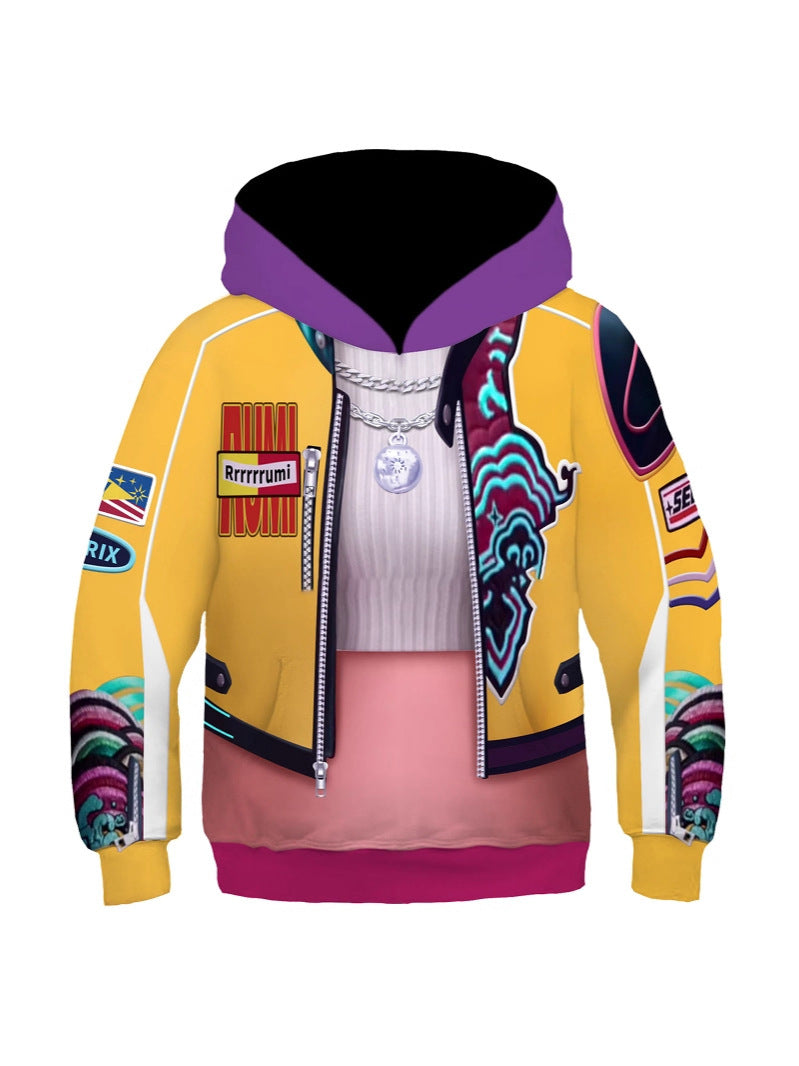 3D Digital Print Hooded Sweatshirt