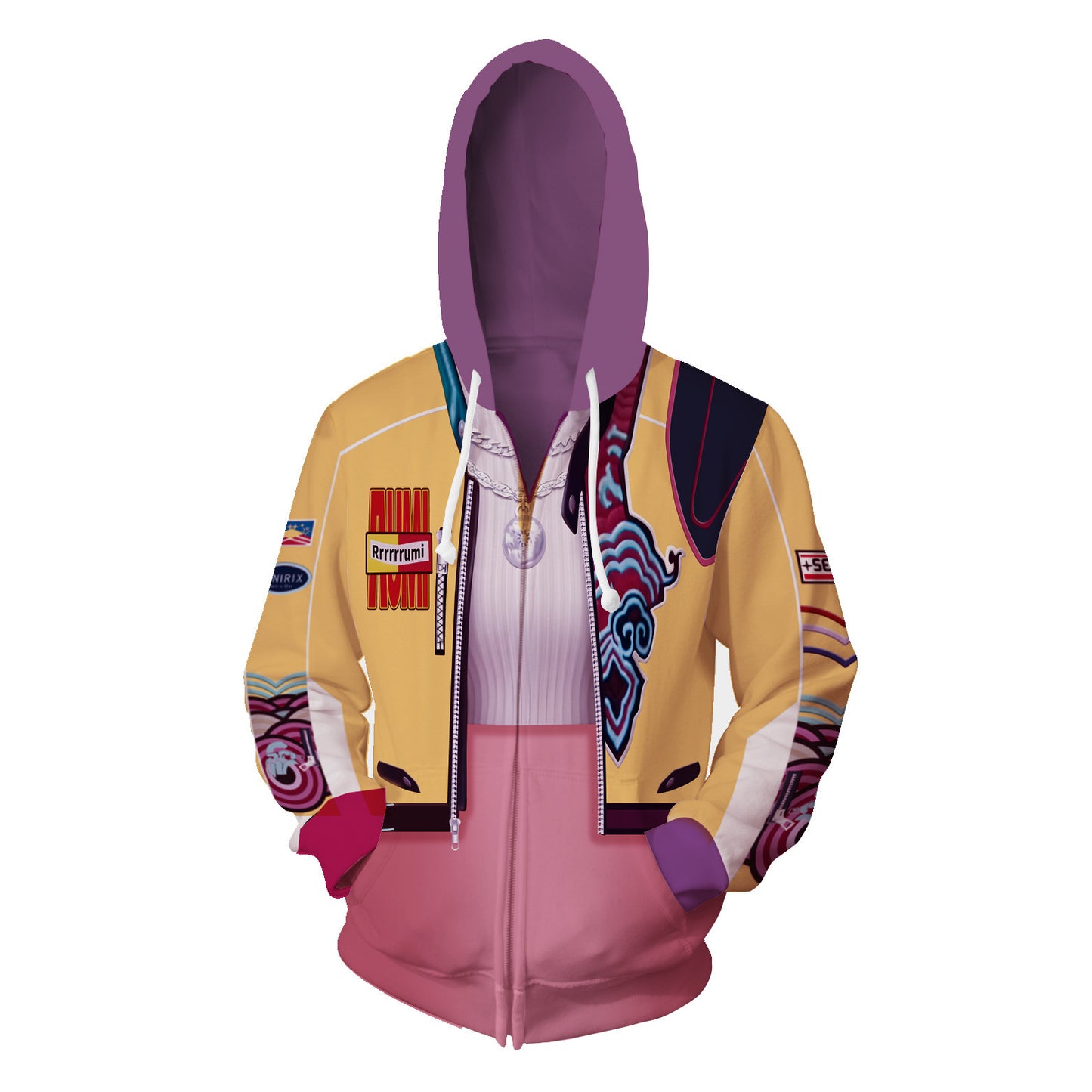 3D Digital Print Hooded Sweatshirt