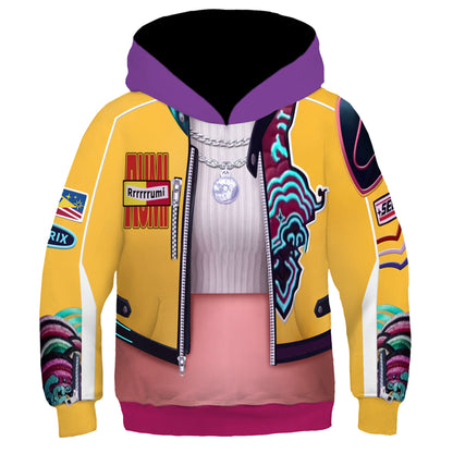 3D Digital Print Hooded Sweatshirt