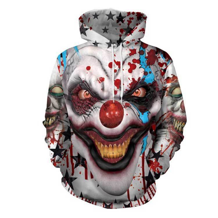 3D Digital Print Pullover Hoodie