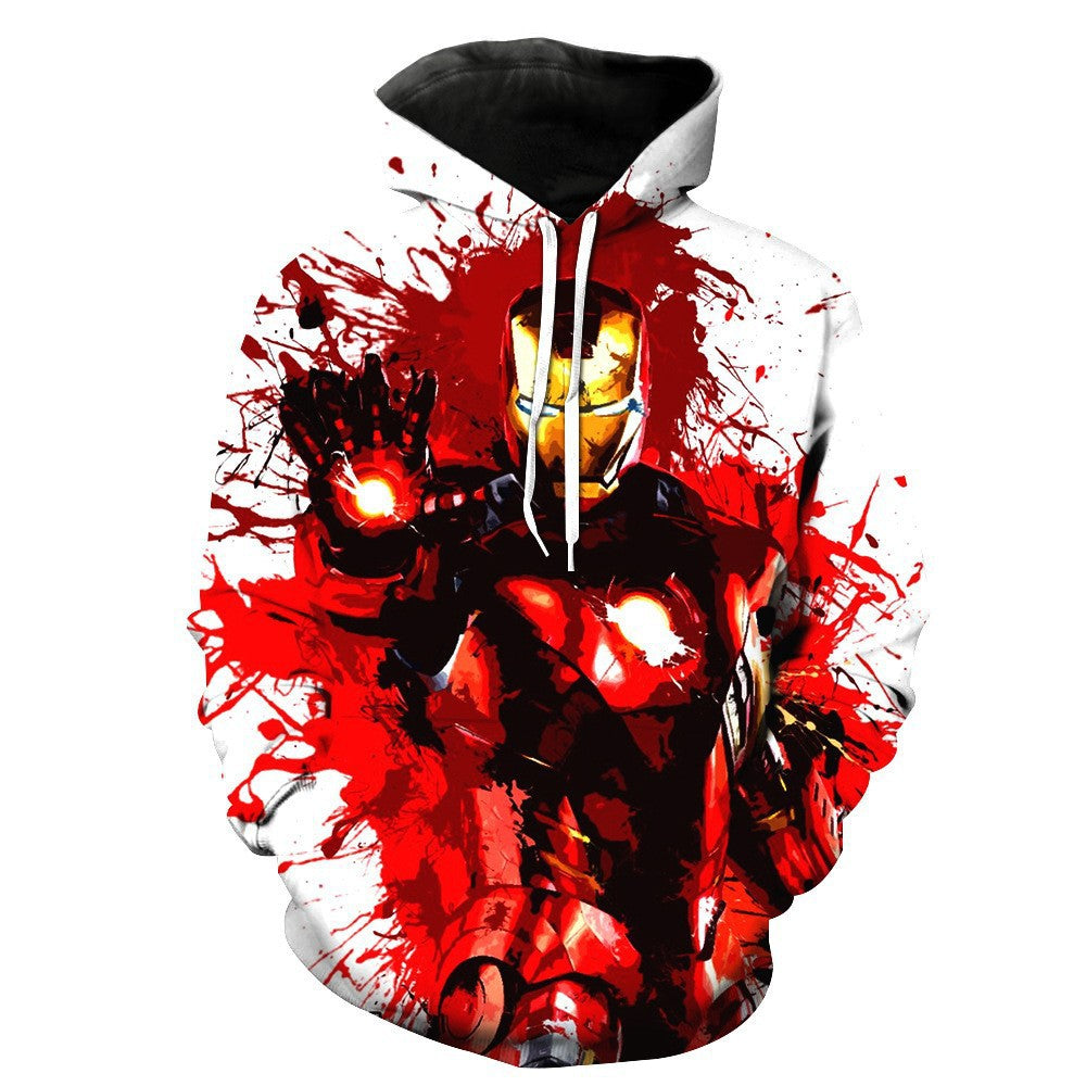 3D Digital Print Pullover Hoodie