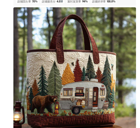3D Digital Printed Tote Bag Commuter Casual Bag