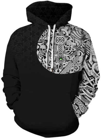 3D Digital Printing Hooded Sweatshirt