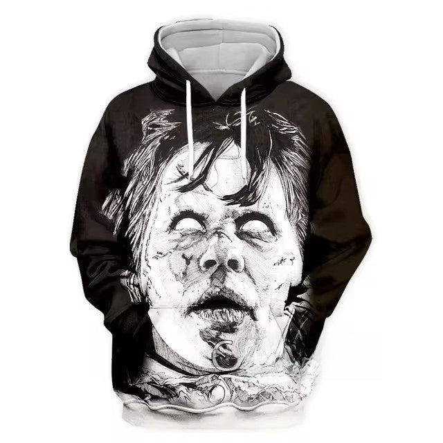 3d digital printing street men's crown sweatshirt