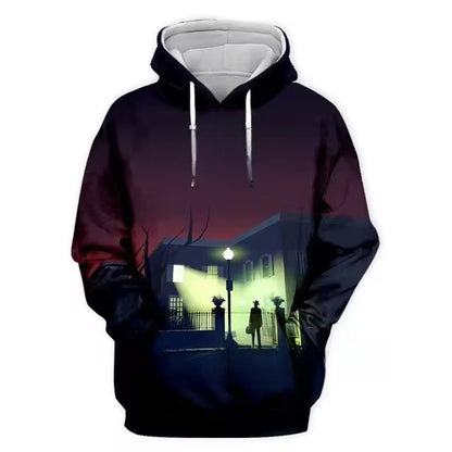 3d digital printing street men's crown sweatshirt