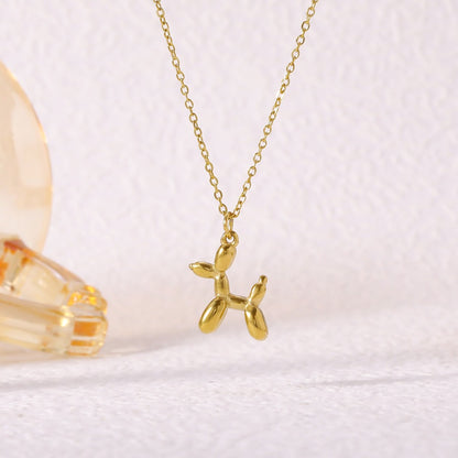 3D Dog Pendant Stainless Steel Necklace