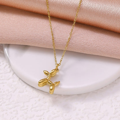 3D Dog Pendant Stainless Steel Necklace