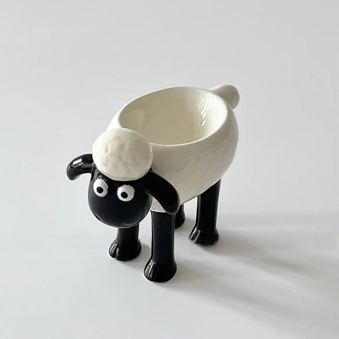 3D Dog-Shaped Ceramic Egg Holder and Decor
