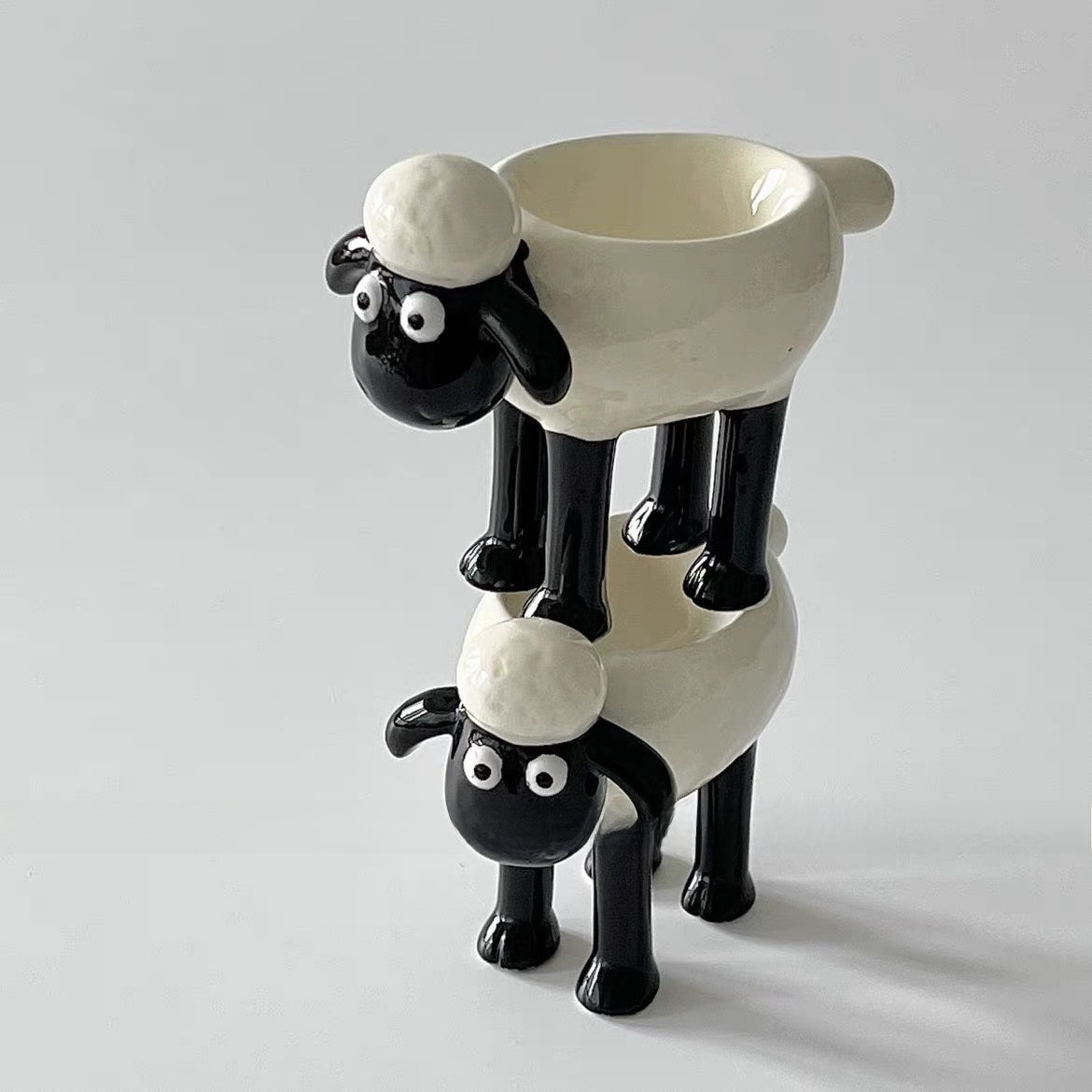 3D Dog-Shaped Ceramic Egg Holder and Decor
