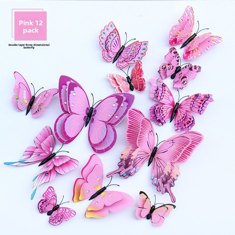 3D Double-Layer Butterfly Wall Stickers