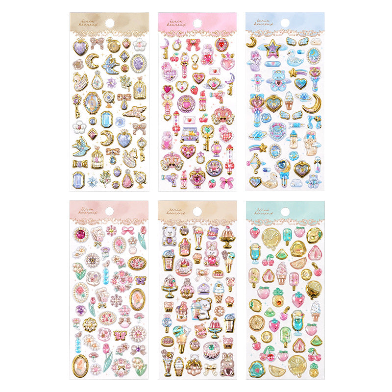 3D Embossed Crystal Stickers