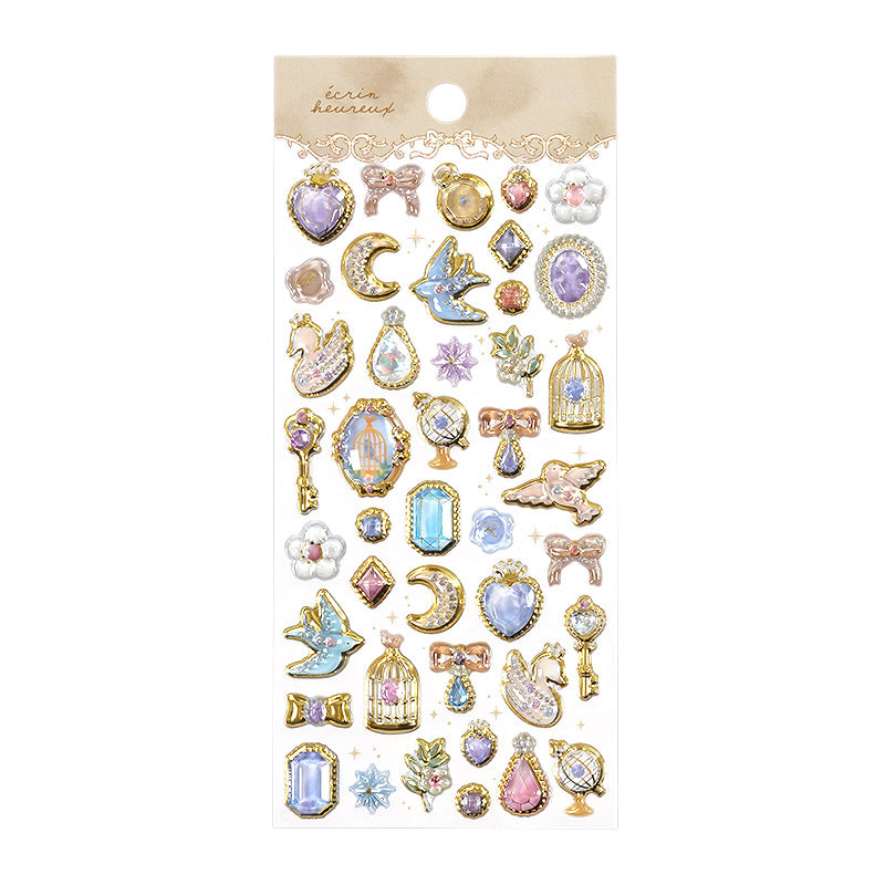 3D Embossed Crystal Stickers