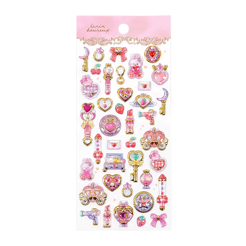 3D Embossed Crystal Stickers