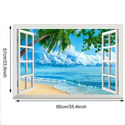3D Fake Window Scenery Wall Sticker