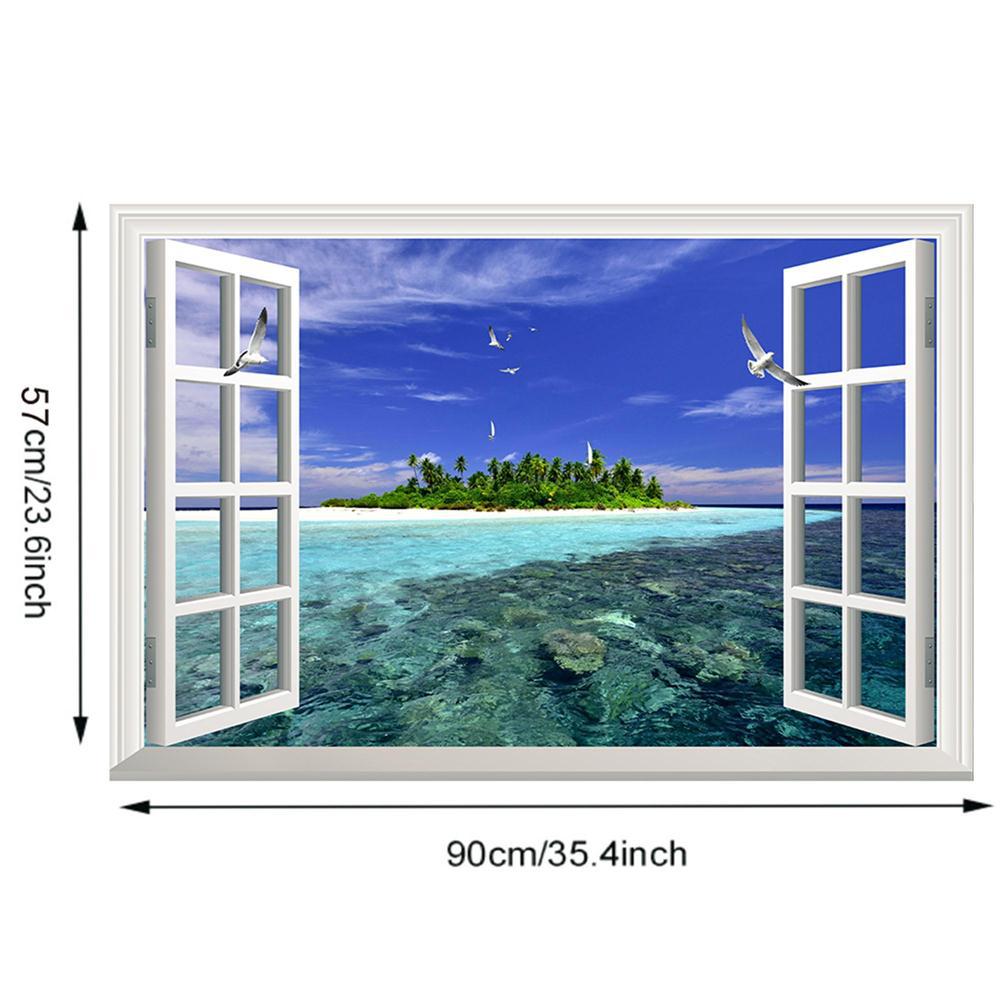 3D Fake Window Scenery Wall Sticker
