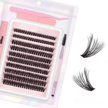 3D False Eyelashes DIY Kit with Glue and Tools